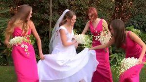  BRIDE HAS LESBIAN FOURSOME WITH BRIDESMAIDS
