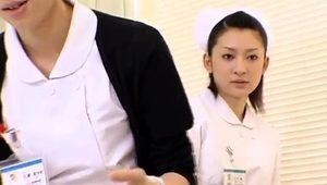 Insatiable Japanese nurses taking advantage of meat sticks