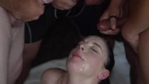  Hot amateur bukkake with facial