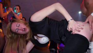  Blonde cute waiter leaking puss