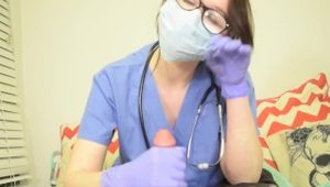  petite nurse fucks her patient with mask and gloves