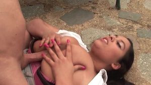  BBW Arab huge boobed hard anal fucked outdoor