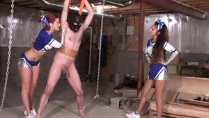  Amadahy and Jennifer - Extreme Cheerleader ballbusting
