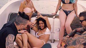  First-time slavegirl dominated on a boat