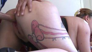  Thick Chubby Tatted Freach Girl Fucked Hard