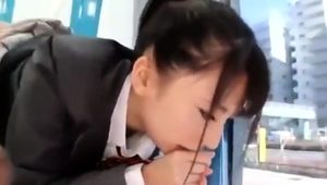  Cute Japanese teen blowjob