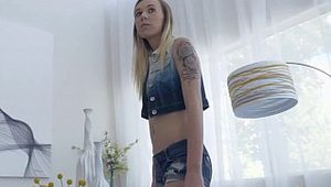  Young blonde's ass gets disciplined