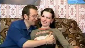  Russian Nerdy Teen with Daddy