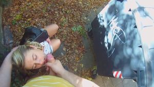  Teen pickedup and facialized in POV
